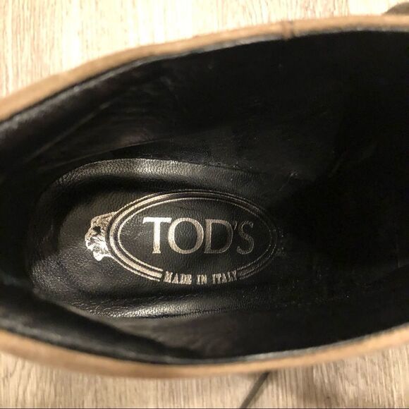 TOD’S Suede Patent Ankle Boot Heels Size 36.5 - Picture 7 of 9